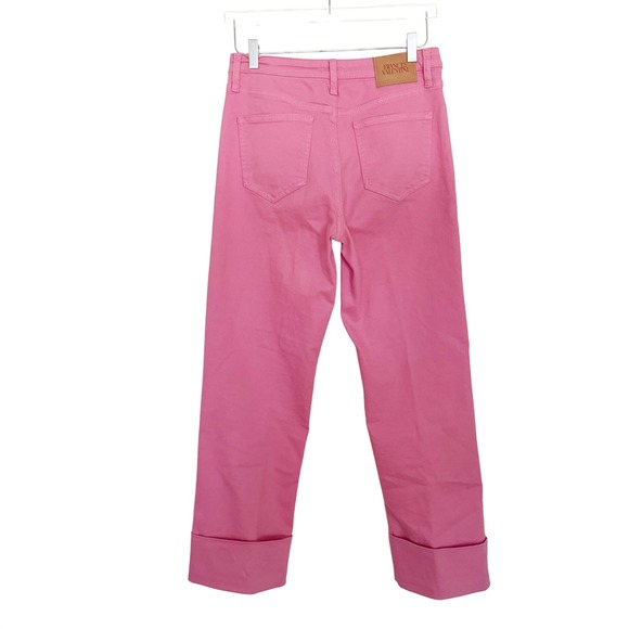 Frances Valentine Smarty Cuffed Jeans Pink Size 6 - Picture 11 of 15